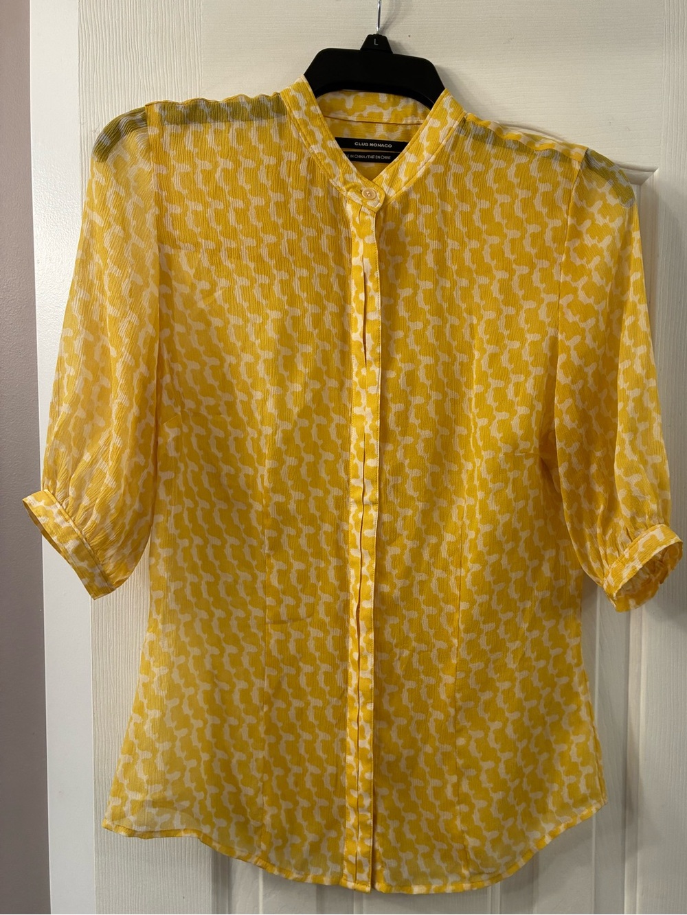 Club Monaco silk yellow blouse